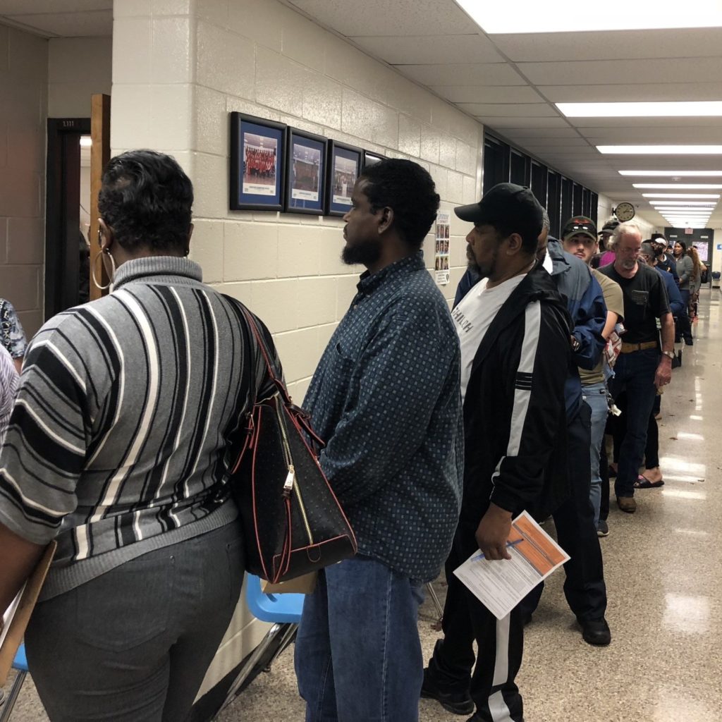 Four-hour lines to cast ballots outside Atlanta  | ThinkProgress